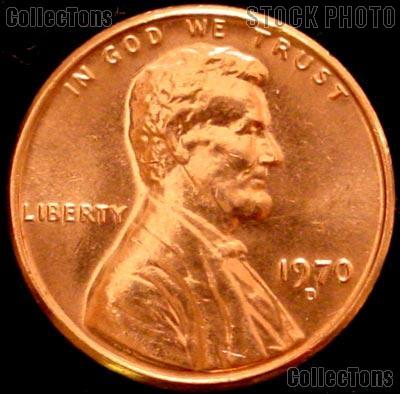 1970-D Lincoln Memorial Cent GEM BU RED Penny