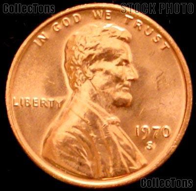 1970-S Large Date Lincoln Memorial Cent GEM BU RED