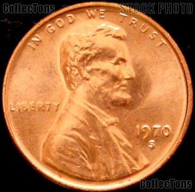 1970-S Small Date Lincoln Memorial Cent GEM BU RED