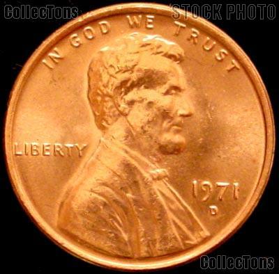 1971-D Lincoln Memorial Cent GEM BU RED Penny