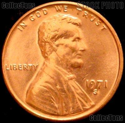 1971-S Lincoln Memorial Cent GEM BU RED Penny