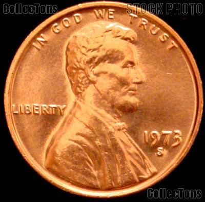 1973-S Lincoln Memorial Cent GEM BU RED Penny