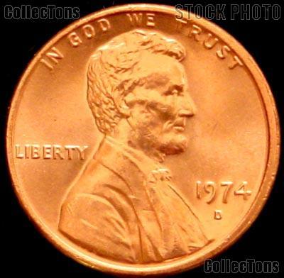 1974-D Lincoln Memorial Cent GEM BU RED Penny