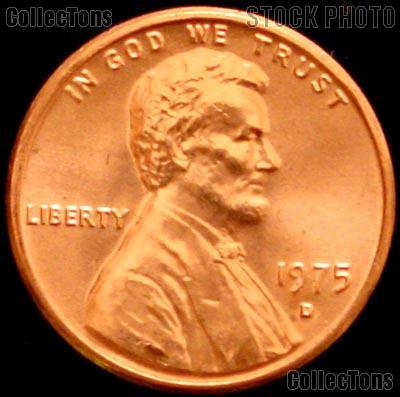 1975-D Lincoln Memorial Cent GEM BU RED Penny