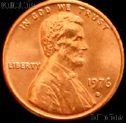 1976-D Lincoln Memorial Cent GEM BU RED Penny