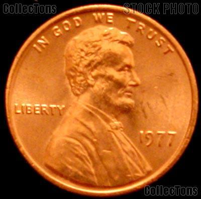 1977 Lincoln Memorial Cent GEM BU RED Penny