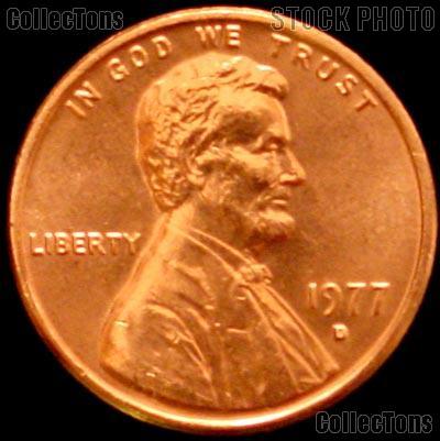 1977-D Lincoln Memorial Cent GEM BU RED Penny