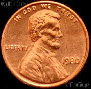 1980 Lincoln Memorial Cent GEM BU RED Penny