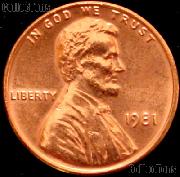 1981 Lincoln Memorial Cent GEM BU RED Penny