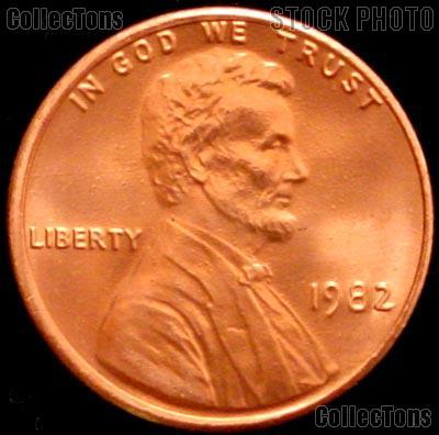 1982 Large Date Copper Lincoln Memorial Cent GEM BU RED