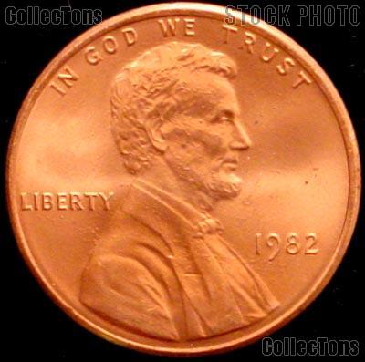1982 Small Date Copper Lincoln Memorial Cent GEM BU RED