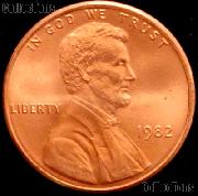 1982 Small Date Copper Lincoln Memorial Cent GEM BU RED
