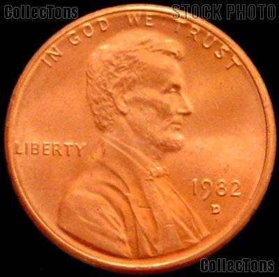 1982-D Small Date Zinc Lincoln Memorial Cent GEM BU RED