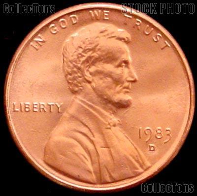 1983-D Lincoln Memorial Cent GEM BU RED Penny