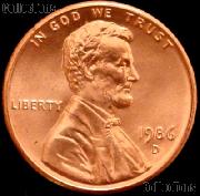 1986-D Lincoln Memorial Cent GEM BU RED Penny