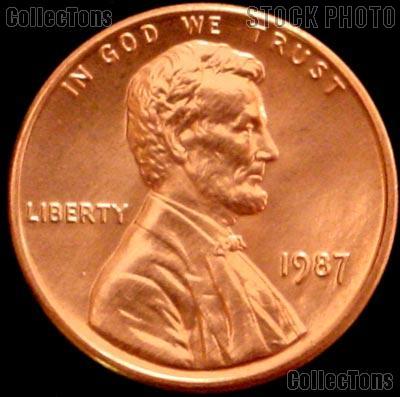 1987 Lincoln Memorial Cent GEM BU RED Penny