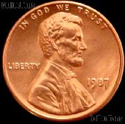 1987 Lincoln Memorial Cent GEM BU RED Penny