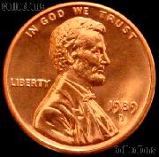 1989-D Lincoln Memorial Cent GEM BU RED Penny