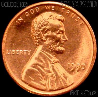 1990 Lincoln Memorial Cent GEM BU RED Penny