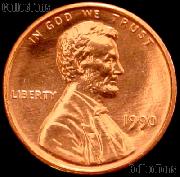 1990 Lincoln Memorial Cent GEM BU RED Penny