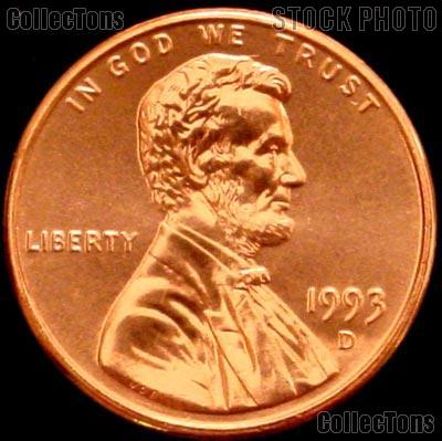 1993-D Lincoln Memorial Cent GEM BU RED Penny