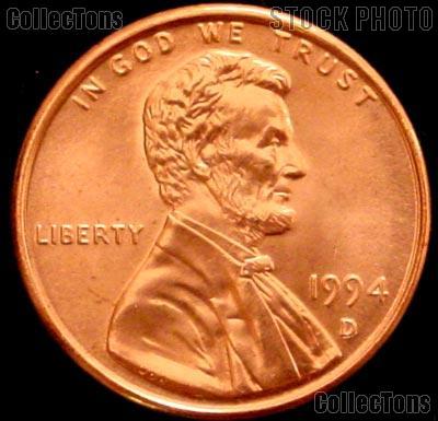 1994-D Lincoln Memorial Cent GEM BU RED Penny