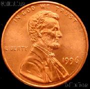 1996 Lincoln Memorial Cent GEM BU RED Penny