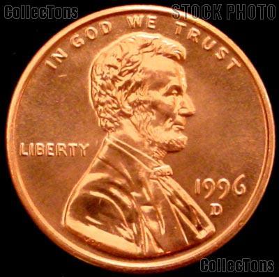 1996-D Lincoln Memorial Cent GEM BU RED Penny