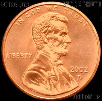 2002-D Lincoln Memorial Cent GEM BU RED Penny