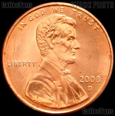 2008-D Lincoln Memorial Cent GEM BU RED Penny