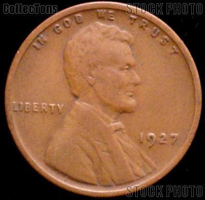 1927 Wheat Penny Lincoln Wheat Cent Circulated G-4 or Better