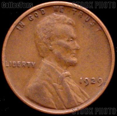 1929 Wheat Penny Lincoln Wheat Cent Circulated G-4 or Better
