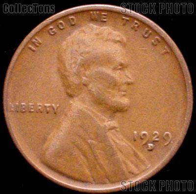 1929-D Wheat Penny Lincoln Wheat Cent Circulated G-4 or Better