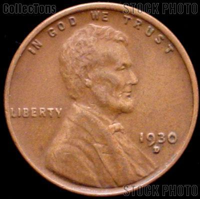 1930-D Wheat Penny Lincoln Wheat Cent Circulated G-4 or Better