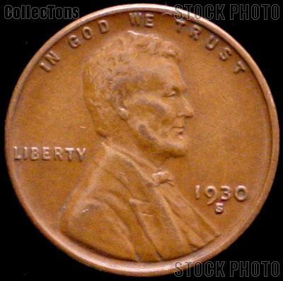 1930-S Wheat Penny Lincoln Wheat Cent Circulated G-4 or Better