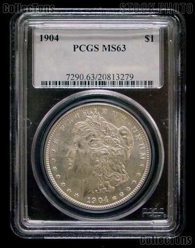 1904 Morgan Silver Dollar in PCGS MS 63