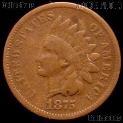 1875 Indian Head Cent Variety 3 Bronze G-4 or Better Indian Penny