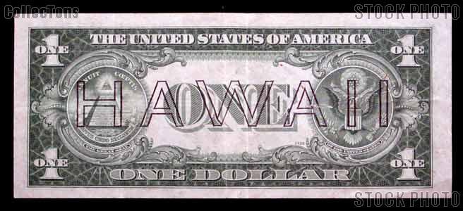 One Dollar Bill Hawaii Note Brown Seal US Currency Good or Better