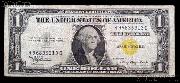 One Dollar Bill North Africa Note Yellow Seal US Currency Good or Better