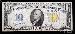 Ten Dollar Bill North Africa Note Yellow Seal US Currency Good or Better