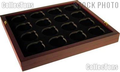 Coin Tray for 16 Air-Tite "H" Capsules fits in Mahogany Wood Coin Display