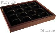 Coin Tray for 16 Air-Tite "H" Capsules fits in Mahogany Wood Coin Display