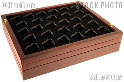 Coin Tray for 28 Air-Tite "A" Capsules fits in Mahogany Wood Coin Display