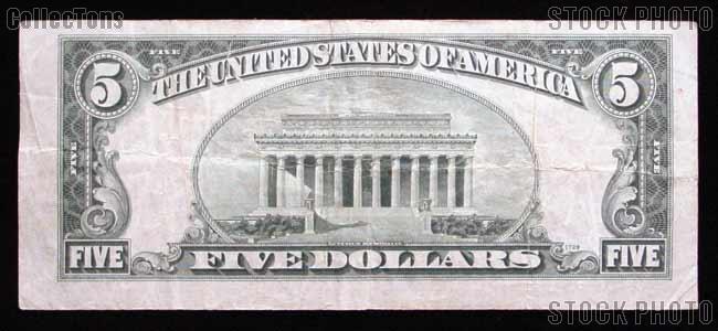 Five Dollar Bill Red Seal Series 1928 US Currency Good or Better