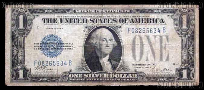 One Dollar Bill Silver Certificate "Funny Back" Series 1928 US Currency