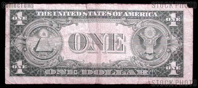 One Dollar Bill Silver Certificate NO MOTTO Series 1935 US Currency