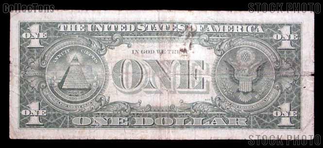 One Dollar Bill Silver Certificate Series 1957 US Currency