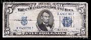 Five Dollar Bill Silver Certificate Series 1934 US Currency
