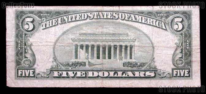 Five Dollar Bill Silver Certificate Series 1953 US Currency Good or Better