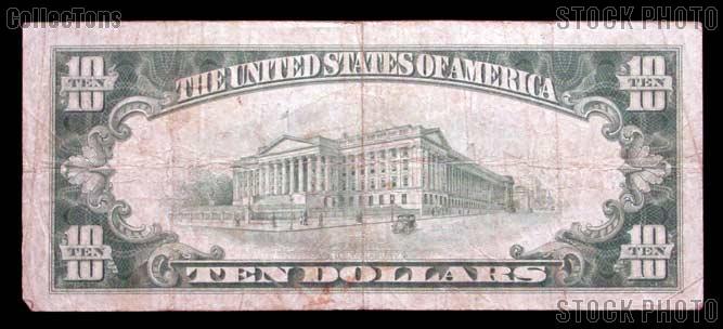 Ten Dollar Bill Gold Certificate Series 1928 US Currency Good or Better